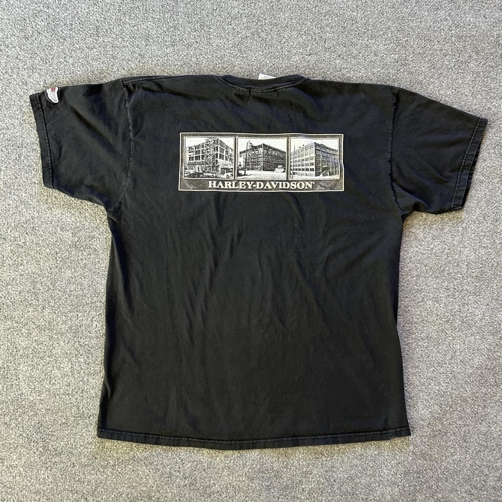 Vintage Harley-Davidson Shirt Mens XL Black Pocket 100th Anniversary Graphic USA - Picture 10 of 11